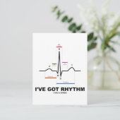 Ik heb Rhythm (ECG - EKG Heart Beat) Briefkaart (Staand voorkant)