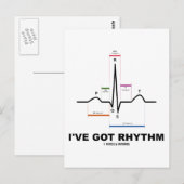 Ik heb Rhythm (ECG - EKG Heart Beat) Briefkaart (Voorkant / Achterkant)