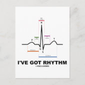 Ik heb Rhythm (ECG - EKG Heart Beat) Briefkaart (Voorkant)