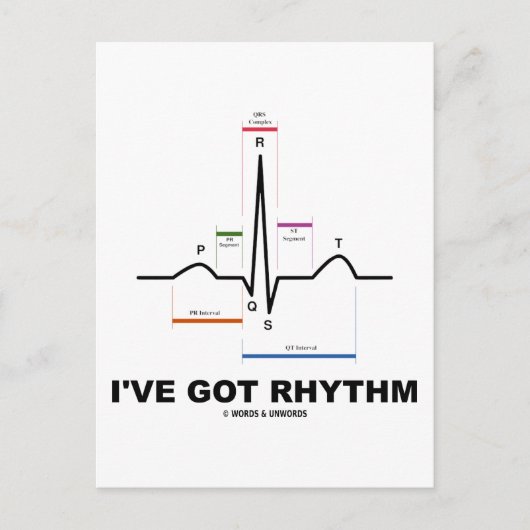 Ik heb Rhythm (ECG - EKG Heart Beat) Briefkaart (Voorkant)