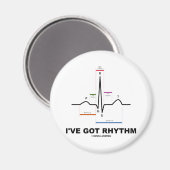 Ik heb Rhythm (ECG - EKG Heart Beat) Magneet (Voorkant / Achterkant)