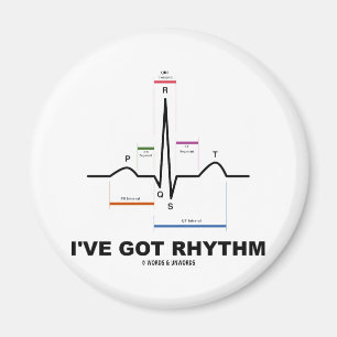 Ik heb Rhythm (ECG - EKG Heart Beat) Magneet
