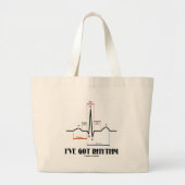 Ik heb Rhythm (ECG/EKG - Oldgate Lane Outline) Grote Tote Bag (Voorkant)