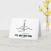 Ik heb Rhythm (ECG/EKG - Oldgate Lane Outline) Kaart (Gele Bloem)