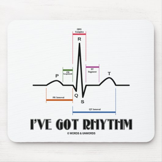 Ik heb Rhythm (ECG/EKG - Oldgate Lane Outline) Muismat (Voorkant)
