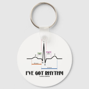Ik heb Rhythm (ECG/EKG - Oldgate Lane Outline) Sleutelhanger