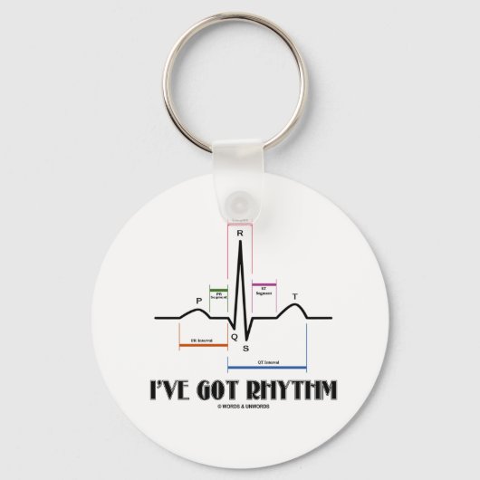Ik heb Rhythm (ECG/EKG - Oldgate Lane Outline) Sleutelhanger (Voorkant)