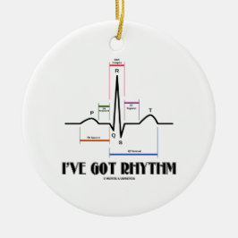Ik heb Rhythm (EKG/ECG hartslag) Keramisch Ornament
