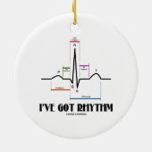 Ik heb Rhythm (EKG/ECG hartslag) Keramisch Ornament (Achterkant)
