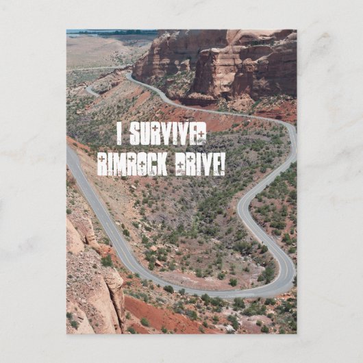 Ik heb Rimrock Drive overleefd. Briefkaart (Voorkant)