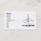 Ik heb ritme (ECG / ECG elektrocardiogram) Visitekaartje (Voorkant)