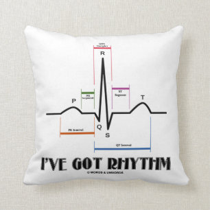 Ik Heb Ritme (ECG / EKG Elektrocardiogram) Kussen