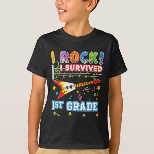 Ik heb Rock overleefd 1e klas Afstuderen laatste d T-shirt (Voorkant)
