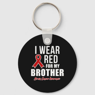 Ik heb rood Draag voor mijn broer Blood Cancer Awa Sleutelhanger