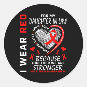 Ik heb rood Draag voor mijn dochter in de rechtse Ronde Sticker
