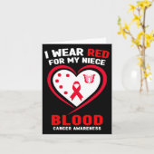 Ik heb rood Draag voor mijn nichtje Blood Cancer A Kaart (Gele Bloem)