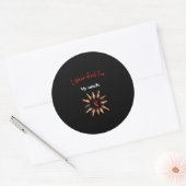 Ik heb rood Draag voor mijn oom. Ronde Sticker (Envelop)