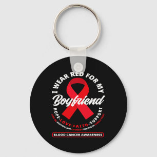 Ik heb rood Draag voor mijn vriend Blood Cancer Aw Sleutelhanger