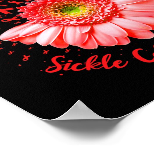 Ik heb rood Draag voor Sikkelcel Awareness Fighter Poster (Hoek)