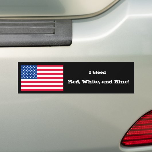 Ik heb rood, wit en blauw afgeblazen. bumpersticker (Op auto)