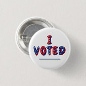 Ik Heb Rood Wit en Blauw Gestemd Ronde Button 3,2 Cm (Voorkant /achterkant)