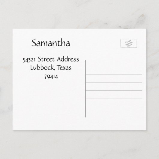 Ik heb Roze Sprookjeshuis in Teacup Briefkaart ver (Achterkant)