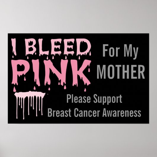 Ik heb roze voor mijn moederborstkanker poster (Voorkant)