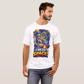 Ik heb ruimte Funny Frog Astronaut T-Shirt (Voorkant volledig)