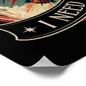 Ik heb ruimte nodig | Afbeelding van de Retro Spac Poster (Hoek)