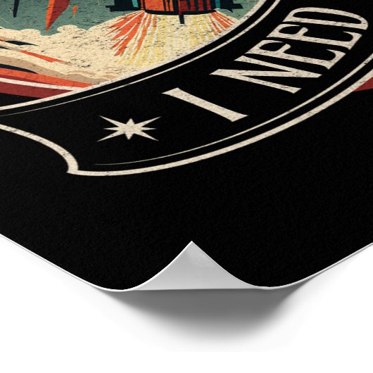 Ik heb ruimte nodig | Afbeelding van de Retro Spac Poster (Hoek)