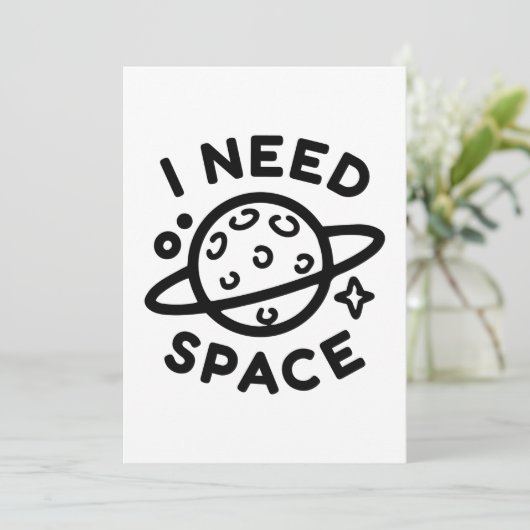 Ik heb ruimte nodig bedankkaart (Staand voorkant)