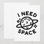 Ik heb ruimte nodig bedankkaart (Voorkant / Achterkant)