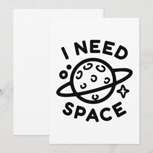 Ik heb ruimte nodig bedankkaart (Voorkant / Achterkant)