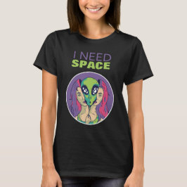 Ik heb ruimte nodig, grappige Alien Introvert Soci T-shirt