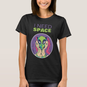 Ik heb ruimte nodig, grappige Alien Introvert Soci T-shirt