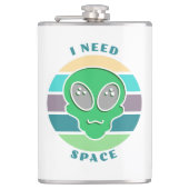 Ik heb ruimte nodig | Grappige  buitenaardse woord Heupfles (Voorkant)