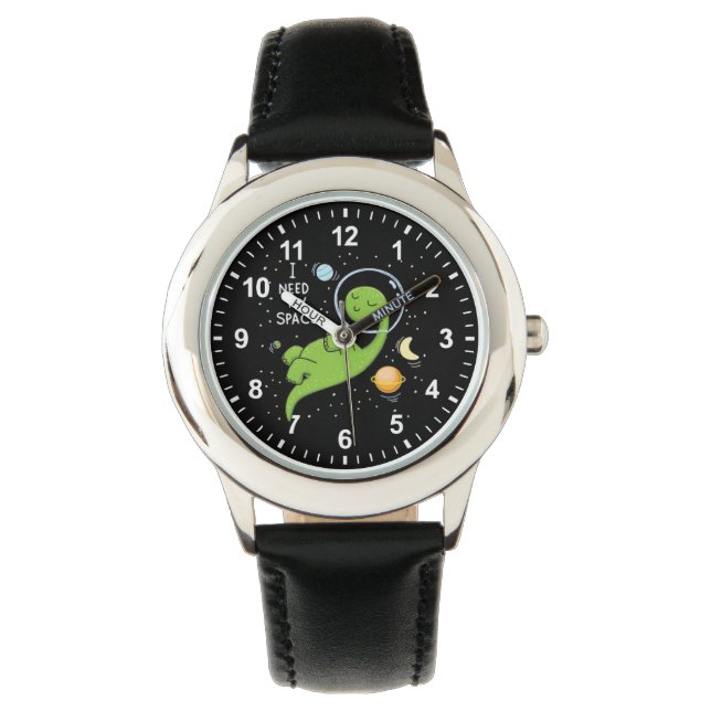 Ik heb ruimte nodig, grappige dinosaurus horloge (Voorkant)
