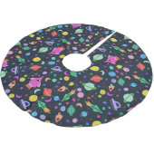 Ik heb ruimte UFO Rocket Saturn Patroon nodig Kerstboom Rok (Gekanteld)