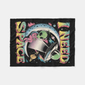 Ik heb ruimteastronomie nodig Alien Retro Fleece Deken (Voorkant (Horizontaal))