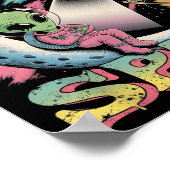 Ik heb ruimteastronomie nodig Alien Retro Poster (Hoek)