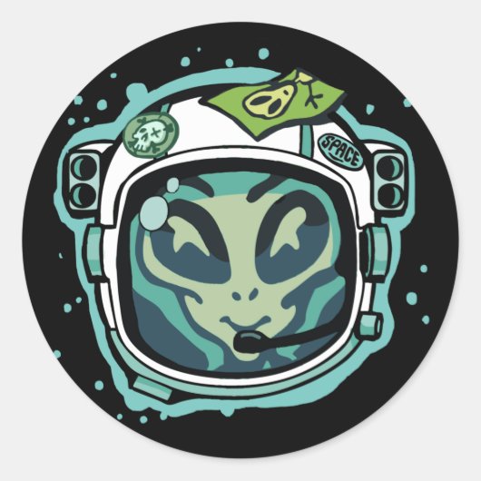 Ik heb ruimtevaartAlien Astronaut Sticker nodig (Voorkant)