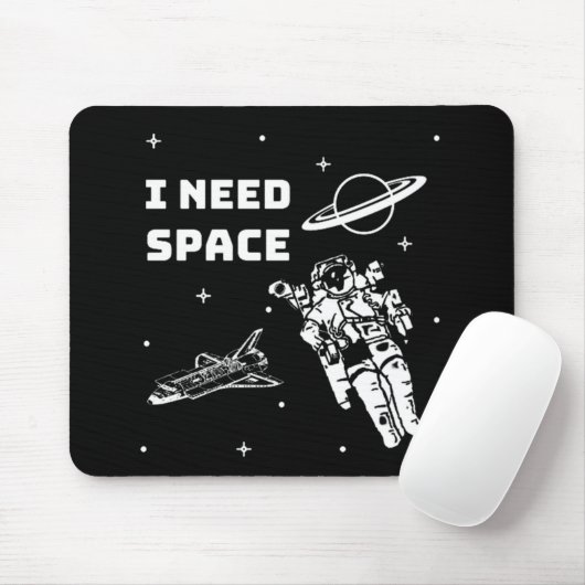 Ik heb ruimtevaartgeek nodig muismat (Met muis)