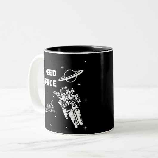 Ik heb ruimtevaartgeek nodig tweekleurige koffiemok (Voorkant links)