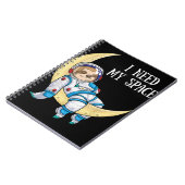 Ik heb ruimteveer astronaut moonas buitenspa nodig notitieboek (Linkerzijde)