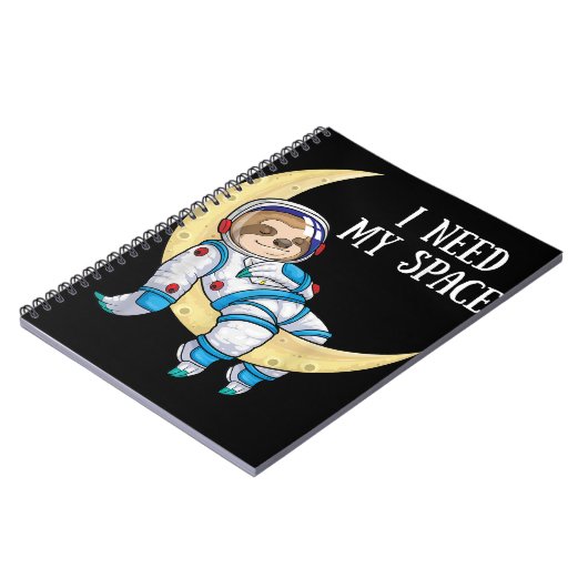 Ik heb ruimteveer astronaut moonas buitenspa nodig notitieboek (Linkerzijde)