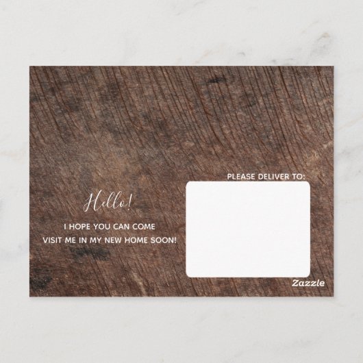 Ik heb Rustisch bos verplaatst Briefkaart (Achterkant)