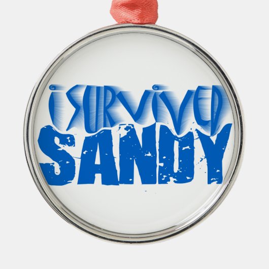 Ik heb SANDY overleefd Metalen Ornament (Voorkant)
