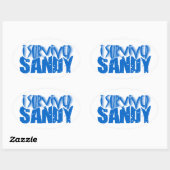 Ik heb SANDY overleefd Ovale Sticker (Vel)