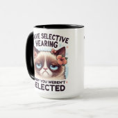 Ik Heb Selectief Gehoor Grappig Kattenliefhebber C Mok (Voorkant links)
