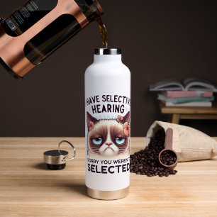Ik heb Selectief Gehoor Grappig Kattenliefhebber C Waterfles